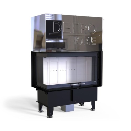 Угловая левая дровяная топка DEFRO HOME INTRA ME BL G, угловое стекло слева, гильотина 