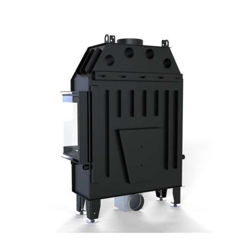 Угловая правая дровяная топка DEFRO HOME INTRA SLIM ME BP, угловое стекло справа 