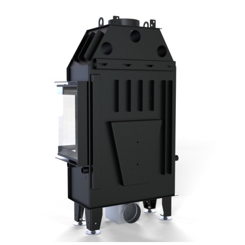 Угловая правая дровяная топка DEFRO HOME INTRA SLIM SM BP, угловое стекло справа 