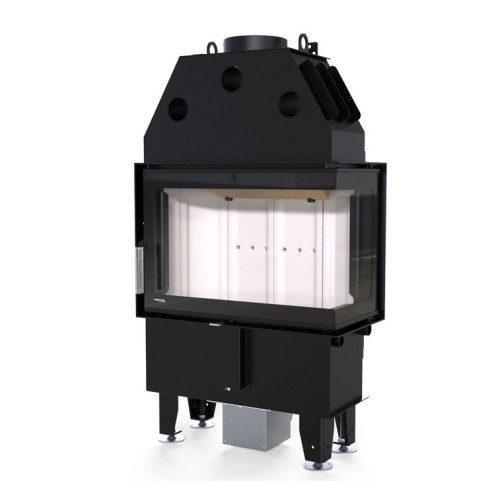 Угловая правая дровяная топка DEFRO HOME INTRA SLIM SM BP, угловое стекло справа 