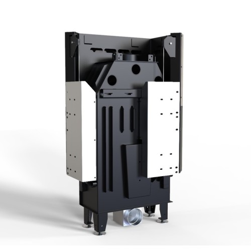 Угловая левая дровяная топка DEFRO HOME INTRA SM BL G SLIM, угловое стекло слева, гильотина 