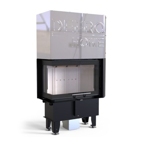 Угловая левая дровяная топка DEFRO HOME INTRA SM BL G SLIM, угловое стекло слева, гильотина 