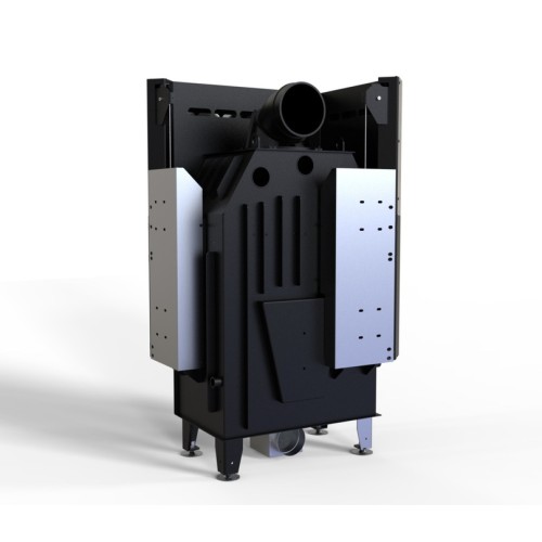 Угловая левая дровяная топка DEFRO HOME INTRA SM BL G, угловое стекло слева, гильотина 