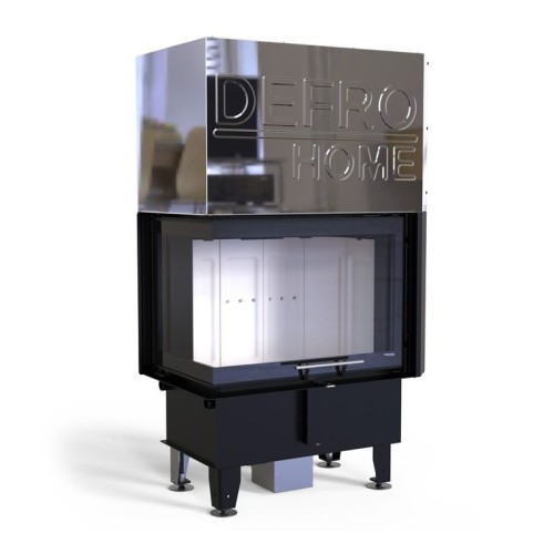 Угловая левая дровяная топка DEFRO HOME INTRA SM BL G, угловое стекло слева, гильотина 