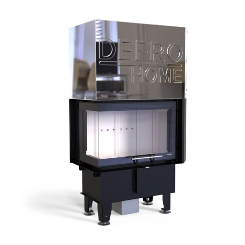 Угловая левая дровяная топка DEFRO HOME INTRA SM BL MINI G, угловое стекло слева, гильотина 