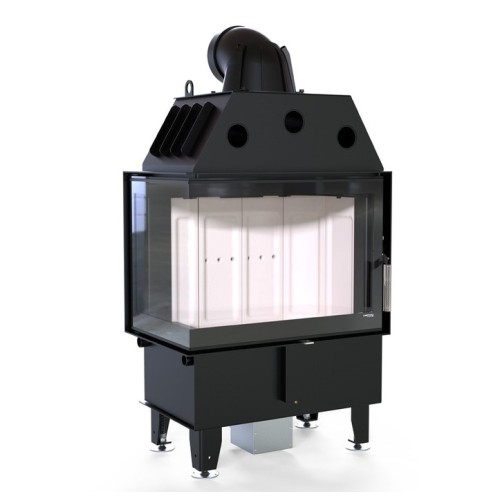 Угловая левая дровяная топка DEFRO HOME INTRA SM BL, угловое стекло слева 