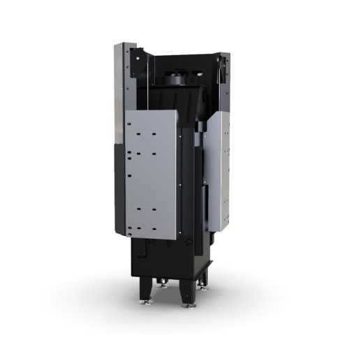 Угловая левая дровяная топка DEFRO HOME INTRA XSM BL MINI G, угловое стекло слева, гильотина 