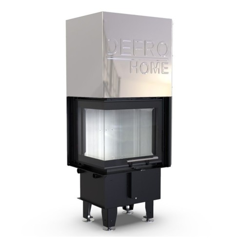 Угловая левая дровяная топка DEFRO HOME INTRA XSM BL MINI G, угловое стекло слева, гильотина 