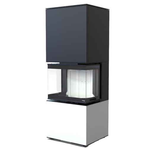 Дровяная печь DEFRO HOME INTRA XSM C VER COMPACT 1, белая сталь 