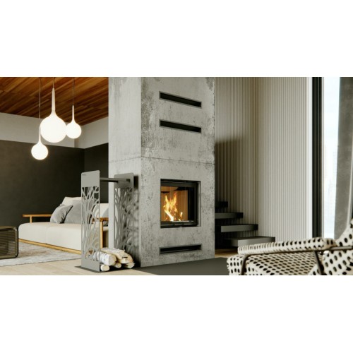 Фронтальная дровяная топка DEFRO HOME NAVI ME G, с водяным контуром, гильотина 