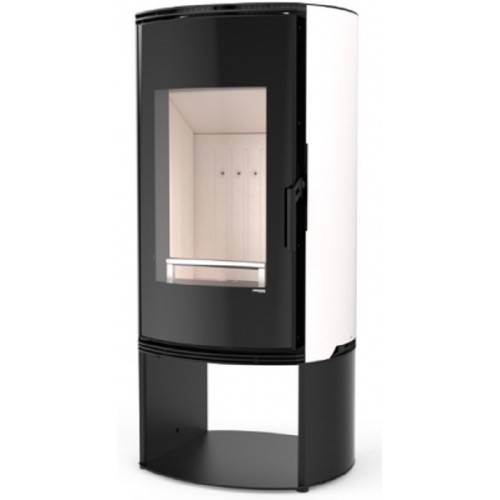 Дровяная печь DEFRO HOME ORBIS LOG, белая сталь 