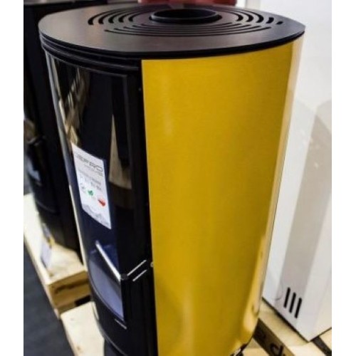 Дровяная печь DEFRO HOME ORBIS LOG, золотая сталь 