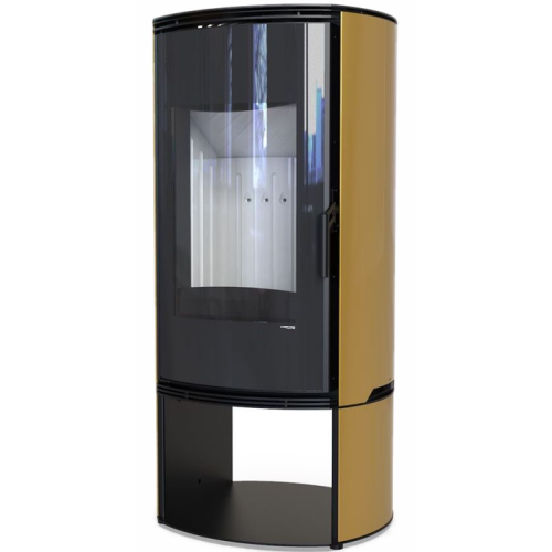 Дровяная печь DEFRO HOME ORBIS LOG, золотая сталь 