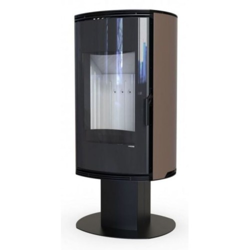 Дровяная печь DEFRO HOME ORBIS TOP, коричневая сталь 