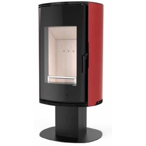 Дровяная печь DEFRO HOME ORBIS TOP, красная сталь 