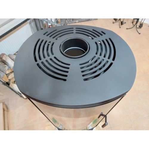 Дровяная печь DEFRO HOME ORBIS TOP, красная сталь 