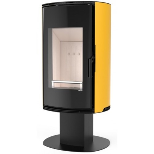 Дровяная печь DEFRO HOME ORBIS TOP, золотая сталь 