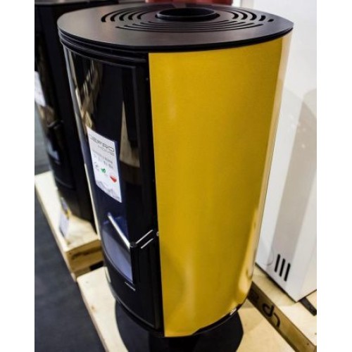 Дровяная печь DEFRO HOME ORBIS TOP, золотая сталь 
