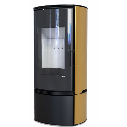 Дровяная печь DEFRO HOME ORBIS, золотая сталь 