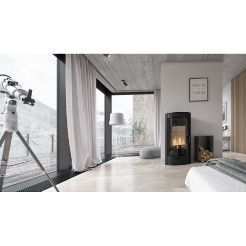 Дровяная печь DEFRO HOME ORTI, черная сталь 