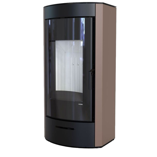 Дровяная печь DEFRO HOME ORTI, коричневая сталь 