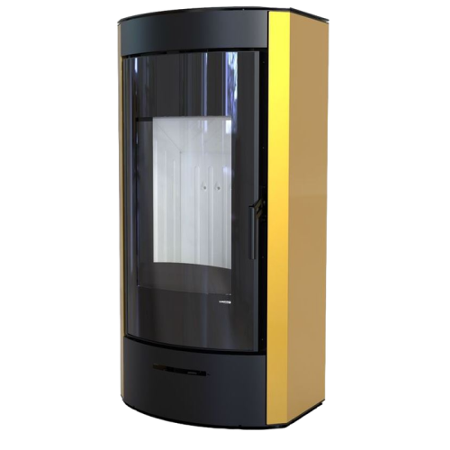 Дровяная печь DEFRO HOME ORTI, золотая сталь 