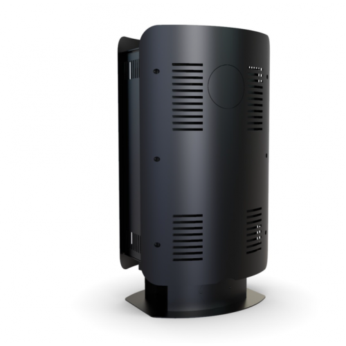 Дровяная печь DEFRO HOME OVAL, черная сталь 