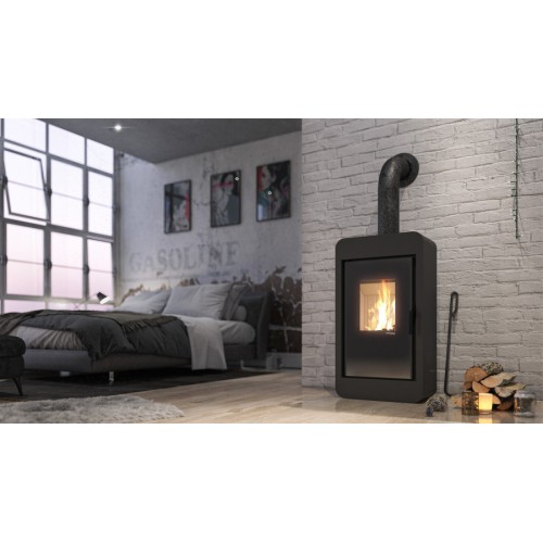 Дровяная печь DEFRO HOME PICO, черная сталь 