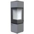 Дровяная печь DEFRO HOME QUADROOM LONG, серая сталь 