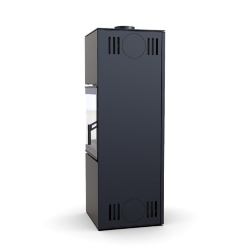 Дровяная печь DEFRO HOME QUADROOM, черная сталь 