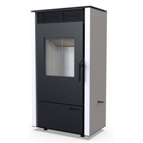 Дровяная печь DEFRO HOME VIVA, белая сталь 