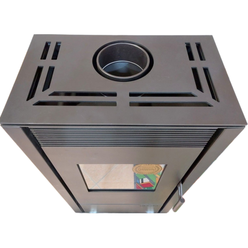 Дровяная печь DEFRO HOME VIVA, серая сталь 