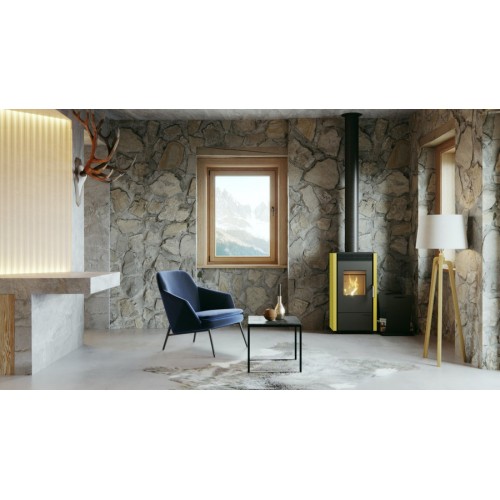 Дровяная печь DEFRO HOME VIVA, золотая сталь 