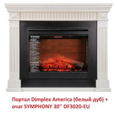 Деревянный портал Dimplex America [Америка] (Sym. DF3020-EU/ Revillusion RBF 30) Белый дуб с патиной
