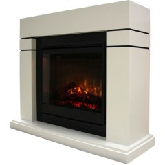 Деревянный портал Dimplex Lindos [Линдос] (Symphony 2608/Symphony 2624L) Алебастр