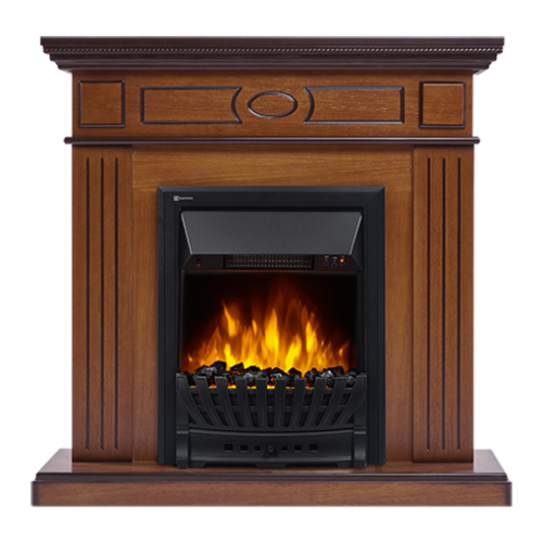 Электрокамин Electrolux EFP/P-1020LS с порталом Firelight Bianco Classic орех 