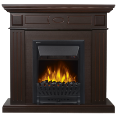 Электрокамин Electrolux EFP/P-1020LS с порталом Firelight Bianco Classic темный дуб