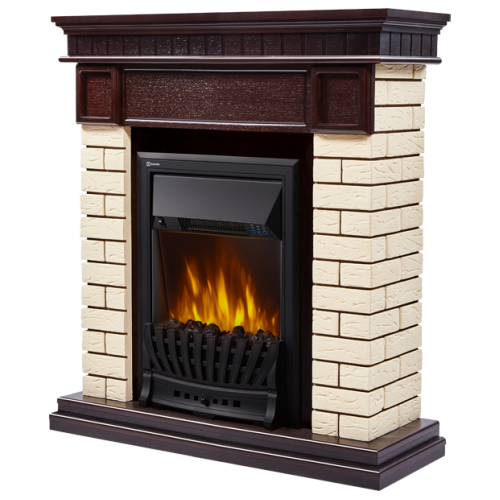 Электрокамин Electrolux EFP/P-1020LS с порталом Firelight Bricks Classic кирпич бежевый/шпон тёмный дуб 