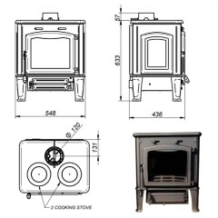 Дровяная печь Ferguss HERMES cook SD