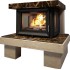Готовый дровяной каминокомплект Firebird БАЙКАЛ с Zuzia Crema Nova/Emperador Dark 