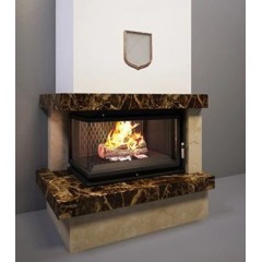 Готовый дровяной каминокомплект Firebird Ладога с Zuzia Crema Nova/Emperador Dark