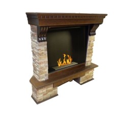 Напольный биокамин Firebird ВАЛЕНСИЯ угловой, темный дуб