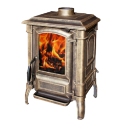 Дровяная печь Fireway BRUNO I патина золото