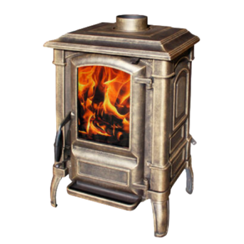 Дровяная печь Fireway BRUNO I патина золото 