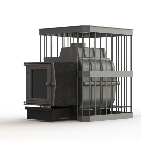 Дровяная печь Fireway ПароВар 24 сетка-прут (201) 