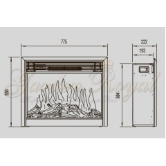 Электрокамин Garden Way Gefest A-1-2 с д/у