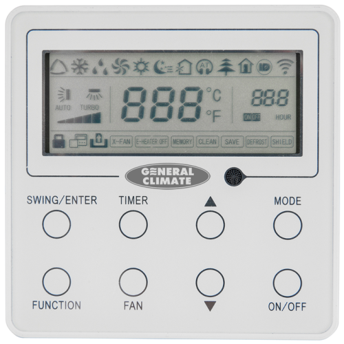 Кассетный кондиционер General Climate GC/GU-4C12HRF compact 