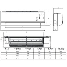 Настенный фанкойл 3-4,9 кВт General Climate GHW-04VR