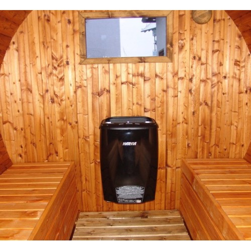 Электрокамин HARVIA Moderna V45XE Black с выносным пультом в комплекте 