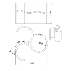 Душевой модуль HARVIA Shower, h = 2100 мм